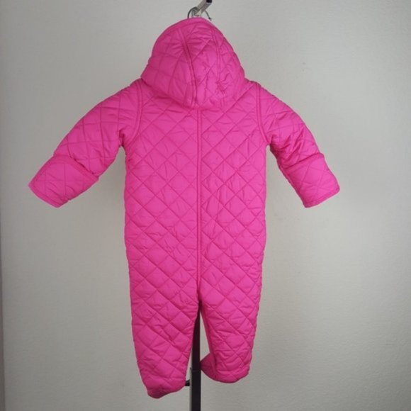 RALPH LAUREN Baby Girls Pink Quilted Snowsuit Cozy - Picture 2 of 4